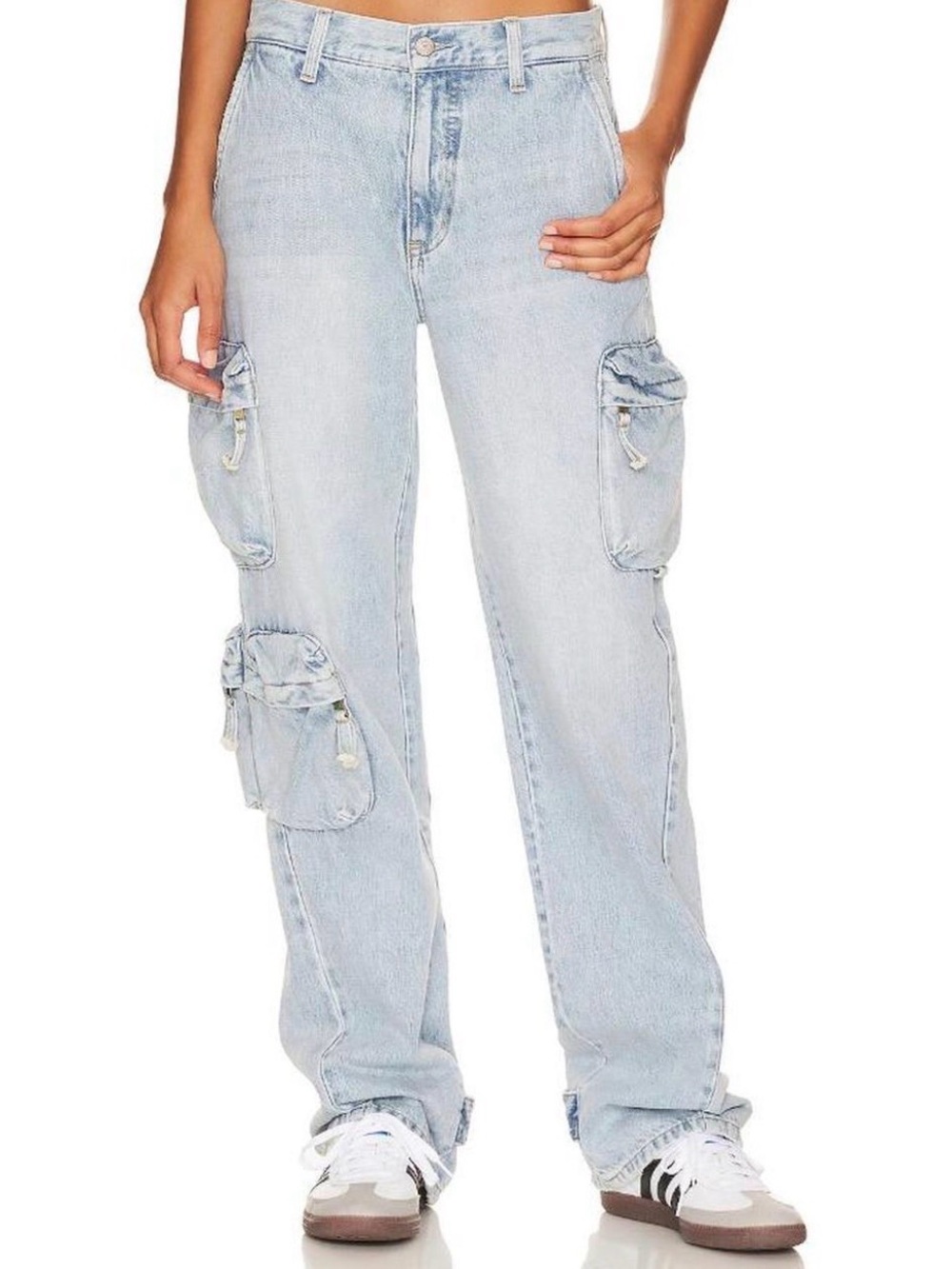 Pistola Bobbie Utility Mid Rise Loose Straight Cargo Jeans Size 28